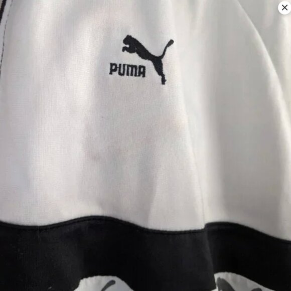 PUMA 90s Track Jacket Black White Mock Neck Running Coat MMQ Windbreaker Classic - Picture 8 of 9